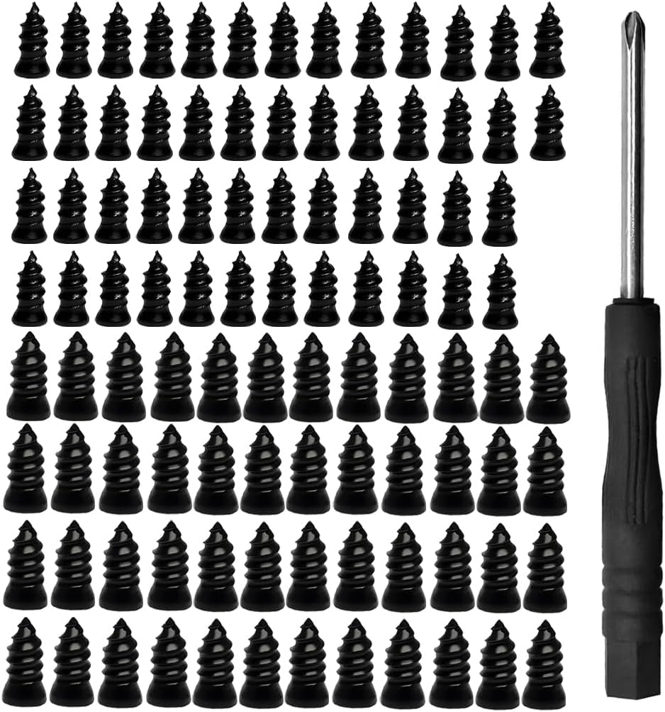 Kit De Reparación De Neumáticos 100 Piezas — Tapones Roscados Antipinchazos Con Herramienta (Repara Sin Desmontar La Rueda)