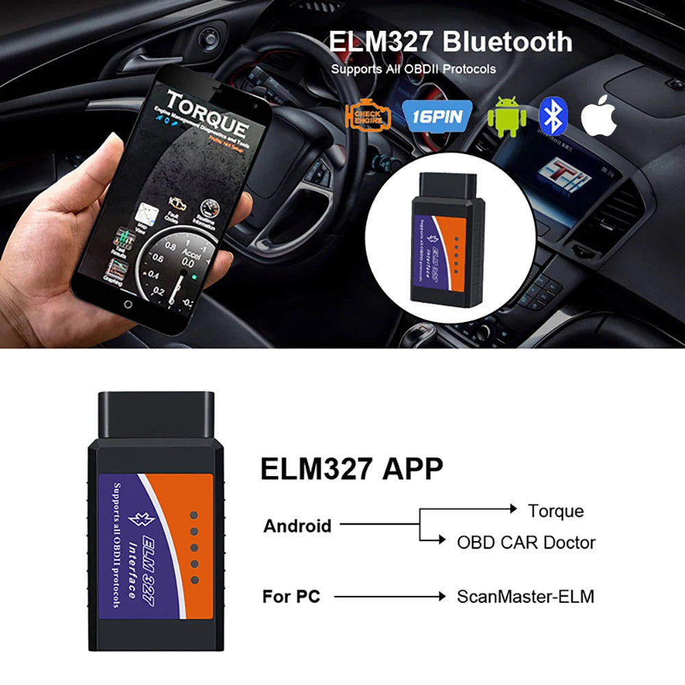 Escáner OBD2 Bluetooth — Lee Y Borra El Testigo Del Motor Desde Tu Móvil (Compatible Android E Ios)