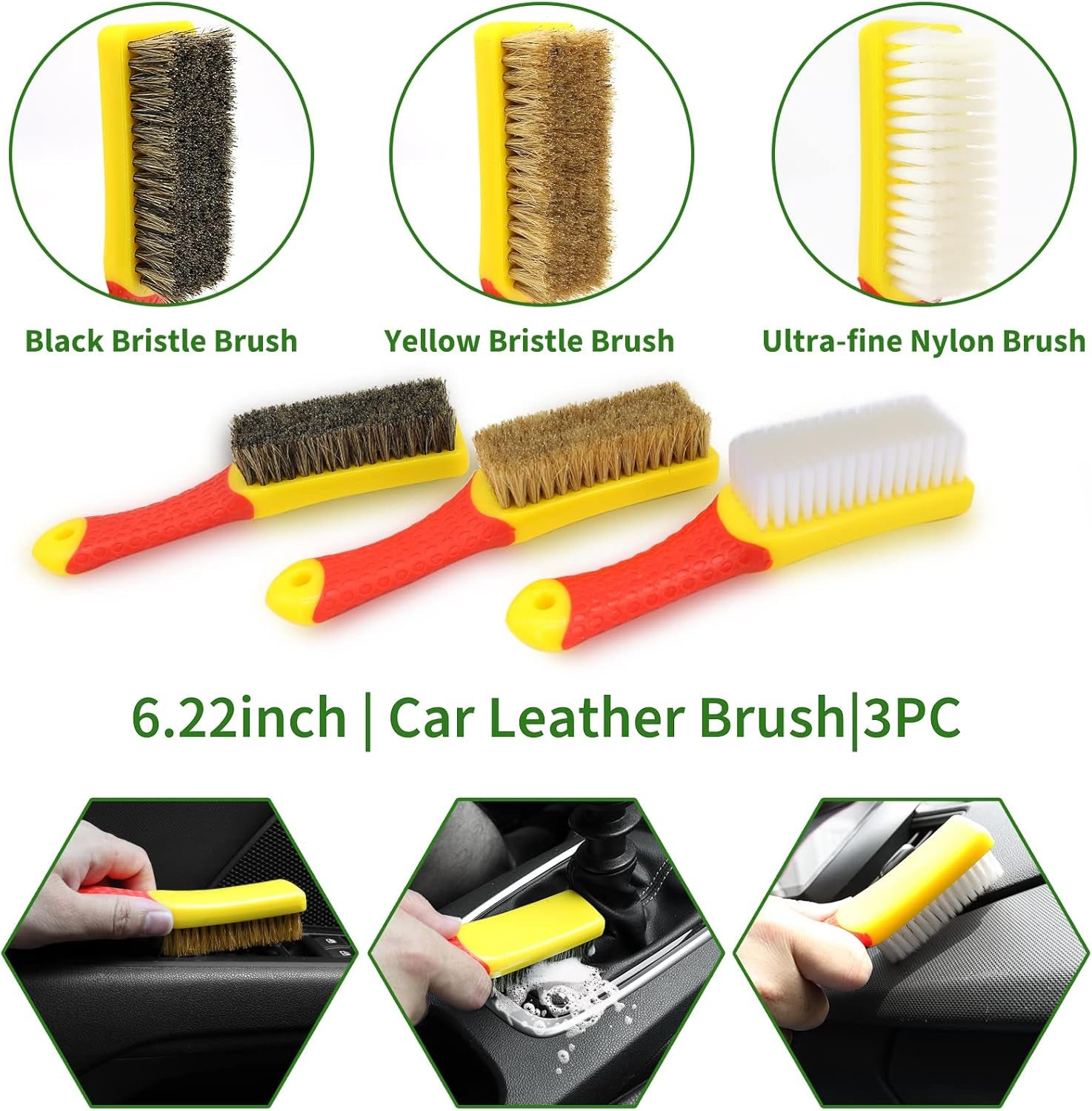 Kit De Detailing Interior Para Coche 18 Piezas — Cepillos Y Toallas Para Rejillas, Tapicería Y Rincones Imposibles